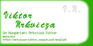 viktor mrkvicza business card